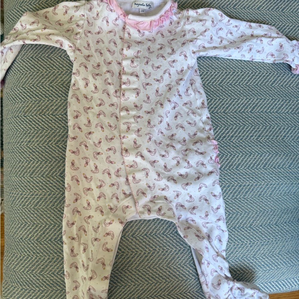 Magnolia Baby Pink Paisley Footed Pajama One-Piece